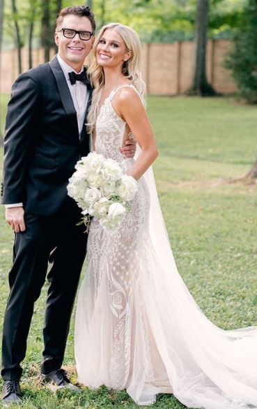 Pamela Hurt son Bobby Bones with his wife Caitline Estell on their wedding day